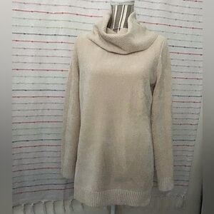 Lands' End Soft Beige Cowl Neck Sweater new with tag 🌊🏄🏼‍♀️ free gift wrap